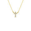 14k Gold Dainty CZ Cross 16" Kids / Children's / Girls Pendant/Necklace
