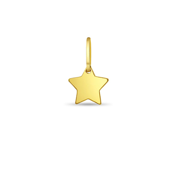 14k Tiny Polished Star Girls Charm
