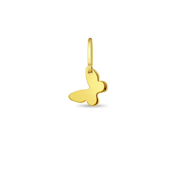 14k Tiny Polished Butterfly Girls Charm