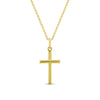 14k Gold Classic Stick Cross Baby / Kids / Teen Pendant/Necklace