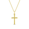 14k Gold Stick Cross Toddler / Kids / Boys Pendant