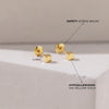14k Gold Tiny Square Women's Earrings