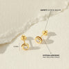 14k Gold Halo Clear CZ Women's Earrings