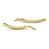 14k Gold Curved Bar Cuff Women's Earring