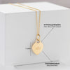 14k Gold Engraved Medal Heart Women's Pendant/Necklace