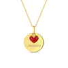 14k Gold Heart Charm Medal Women's Pendant/Necklace