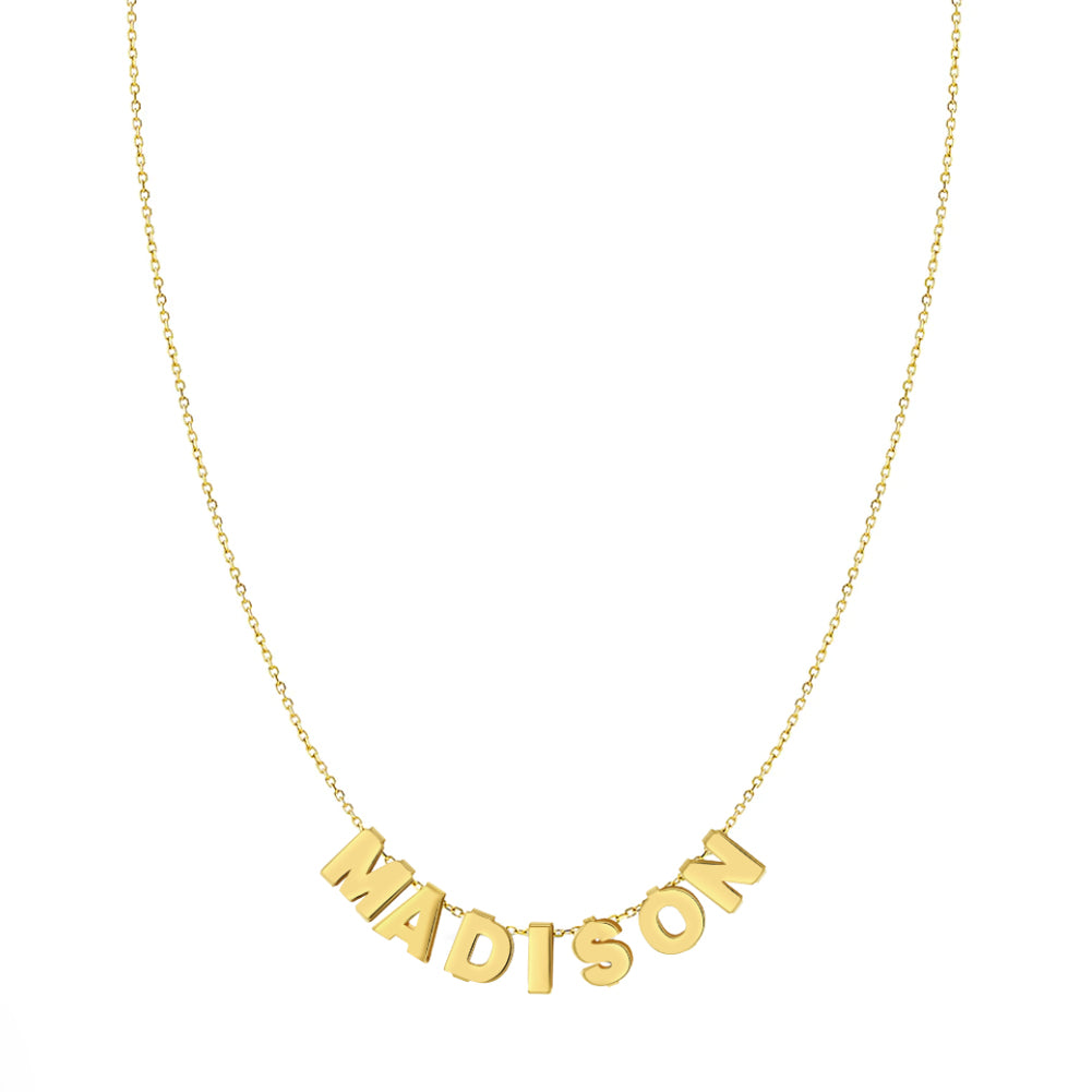 14k Gold Custom Name Women's Pendant Necklace