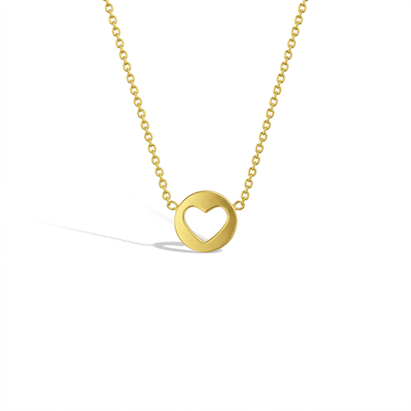 14k Heart Cut Out Teen's Necklace