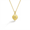 14k Gold Engraved Medal Heart Women's Pendant
