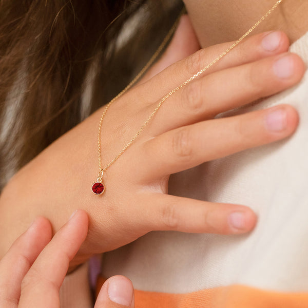 14k  CZ Birthstone Charm