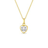 14k Gold Sparkling Heart Women's Pendant