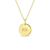 14k Gold Engraved Medal Women Pendant