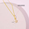 14k Gold Tiny CZ Encrusted Star Clear Baby / Toddler / Kids Pendant/Necklace
