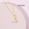14k Gold Tiny CZ Encrusted Star Clear Teen Pendant