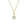 14k Gold Pave Star Women's Pendant/Necklace