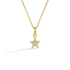 14k Gold Pave Star Women's Pendant