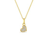 14k Gold Pave Heart Women's Pendant