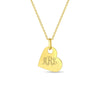 14k Gold Engraved Tilted Heart Women's Pendant