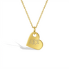 14k Gold Engraved Tilted Heart Women's Pendant