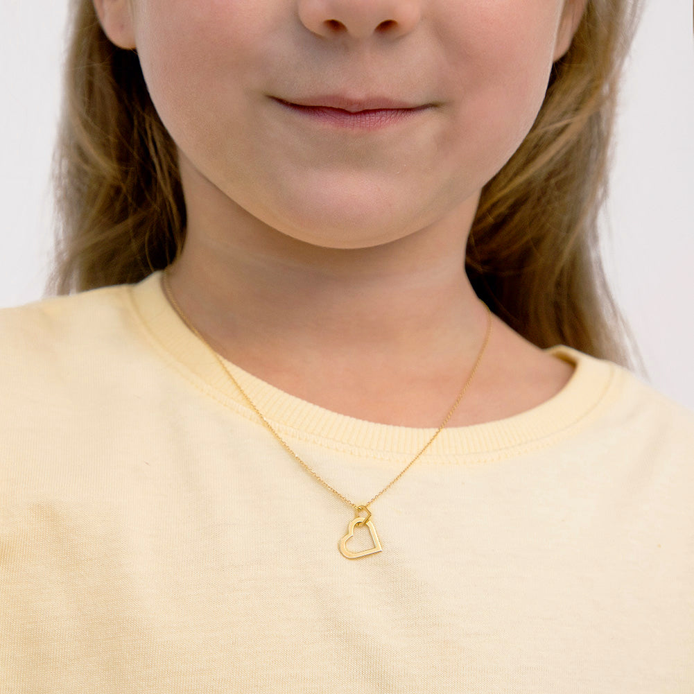 Sweet Snake Gold Pendant with Chain For Kids