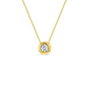 14k Gold Radiant Clear CZ Women's Pendant