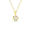 14k Gold Mother of Pearl Heart Women's Pendant