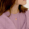 14k Gold Enamel Heart Engravable Red Kids / Children's / Girls Pendant/Necklace