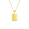 14k Gold Square Tag Women's Pendant/Necklace