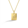 14k Gold Square Tag Women's Pendant