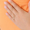 18k Gold Classic Stick Cross Baby / Kids / Girls Pendant