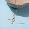 14k Gold Curved Cross Kids / Boy's / Boys Pendant/Necklace