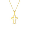 14k Gold Curved Cross Kids / Boy's / Boys Pendant/Necklace
