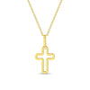 14k Gold Curved Cross Kids / Boy's / Boys Pendant/Necklace