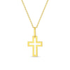 14k Gold Bold Cross Outline Kids / Children's / Girls Pendant/Necklace