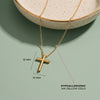 14k Gold Thin Tube Cross Kids / Children's / Boys Pendant/Necklace
