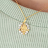 14k Gold Miraculous Virgin Mary Shell Pearl Kids / Children's / Girls Pendant
