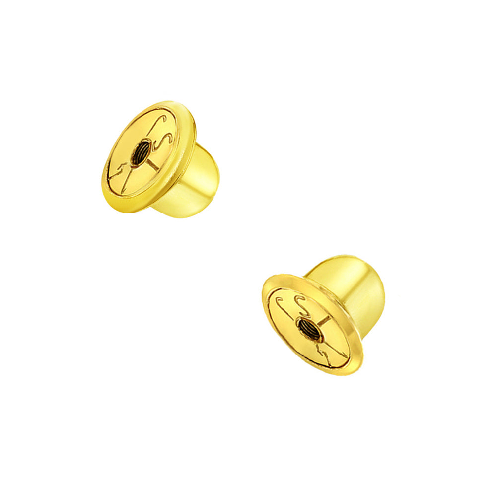 18k White Gold Earring Backings Pair 