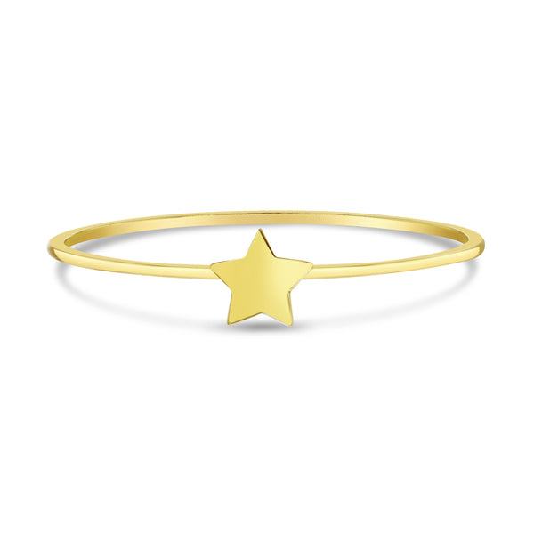 14k Dainty Star Girls Rings